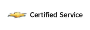 Chevrolet logo with "Certified Service" text, indicating official car maintenance services.