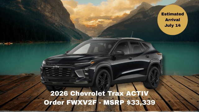 2026 Chevrolet Silverado 1500 RST truck on road, MSRP $86,513, arrival June 30.