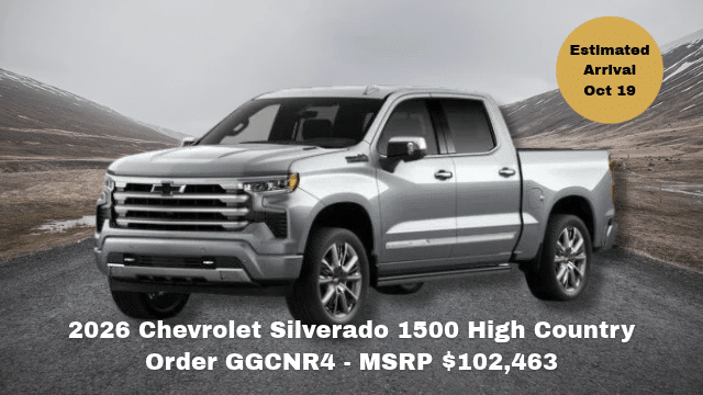 2026 Chevrolet Suburban High Country in mountainous terrain; MSRP $128,637, arrives June 26.